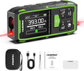 Huepar Professional Dual Laser Measuring Tool 393ft, 5 Years Warranty, Rechargeable Bilateral Laser Measurement Tool, Laser Room Measure Devices, Magnetic Metro Laser Distance Measure, Angle Sensor