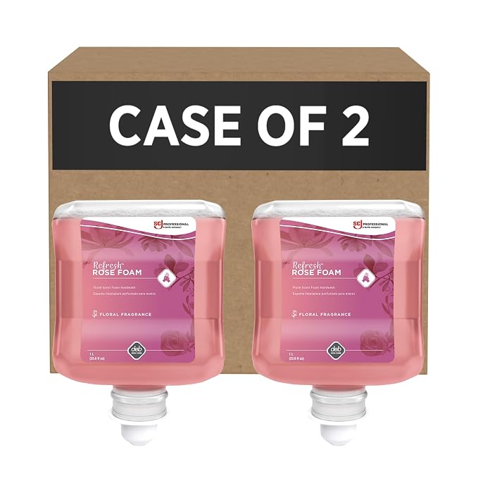 SC Johnson Professional Refresh Rose FOAM, Foam Hand Wash, Foaming Hand Soap, 1 Liter Cartridge, 2 Count, for Professional Use Only