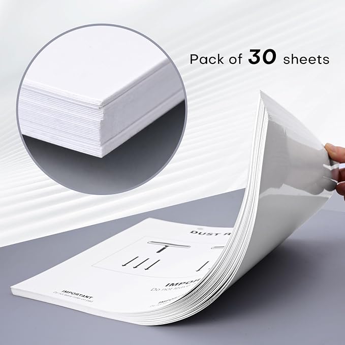 NEWISHTOOL Cleanroom Dust Removal Pad Self Sticky Paper - 60 Sheets | Dirt Lint Free Paper, Safe Collector Tool, Anti-Static Roller Cleaning Mat, No Adhesive Residue, for Electronics Industry