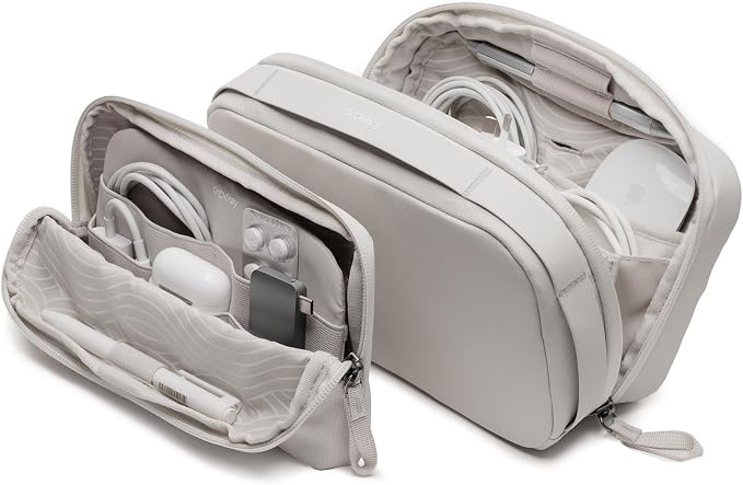 Orbitkey KonMari 2-in-1 Tech Acessory Pouch - Stone