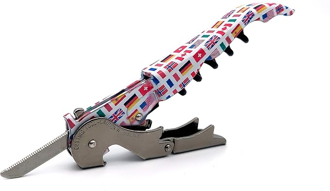 Pulltap's Genuine Collection Countries Waiter's Corkscrew – Double-Hinged Wine Key with Sliding Foil Cutter – Patented Design – Made in Spain – Countries