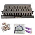 Neat Patch MINI 1U Low Profile Cable Management Kit - 1 Pack w/ 24 CAT6 Patch Cables (1FT Purple)