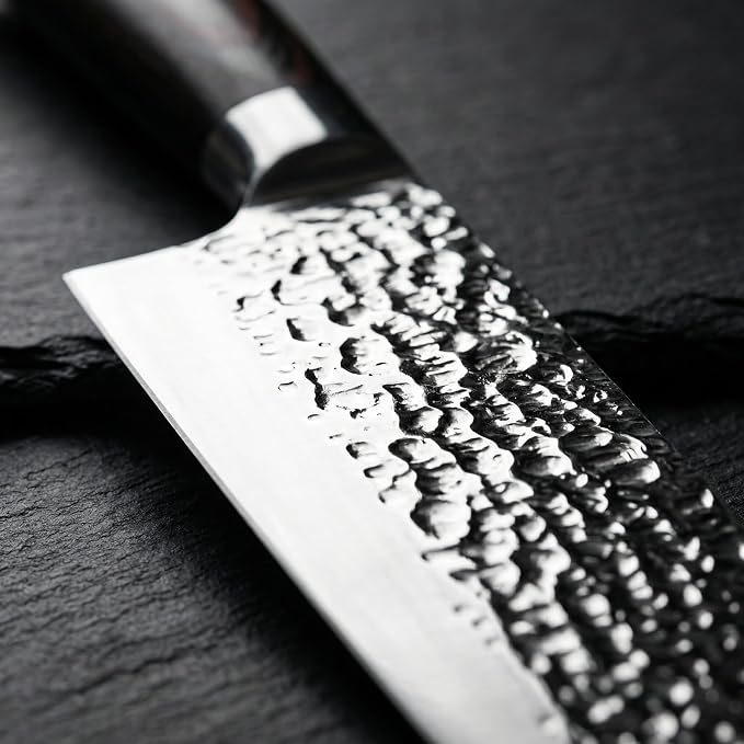 imarku Nakiri Knife 7 Inch, Japanese High Carbon Stainless Steel Chopper | Flat-edge blade creates clean, even vegetable and meat cuts, ergonomic handle supports daily chopping and meal preparation