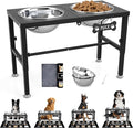 SHAINFUN Elevated Dog Bowls with Mat for Large & Extra Large Dogs, Raised Dog Bowl Stand with Two 101oz Stainless Steel Bowls, Tall Dogs Food Water Bowl Holder