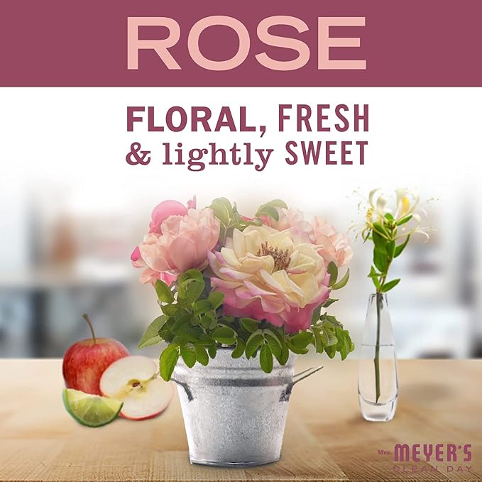 Mrs. Meyer's Liquid Dish Soap Rose Scented, 16 OZ. (Pack of 6)