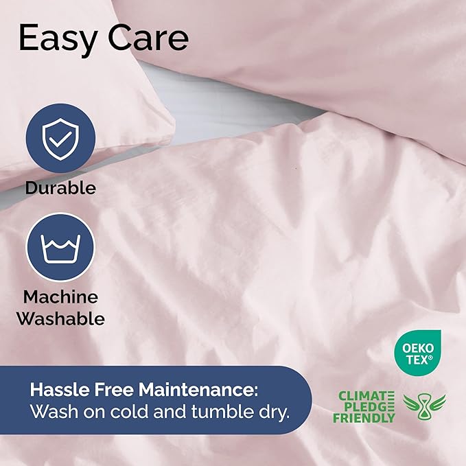 Duvet Cover Full Size Set - Extra Soft Full Duvet Cover 80" x 90" with 2 Pillow Shams for Women, Men, Kids & Teens - Hotel Luxury w/ Zipper Closures & Ties - Comfy, Cozy & Breathable (Lavender Pink)