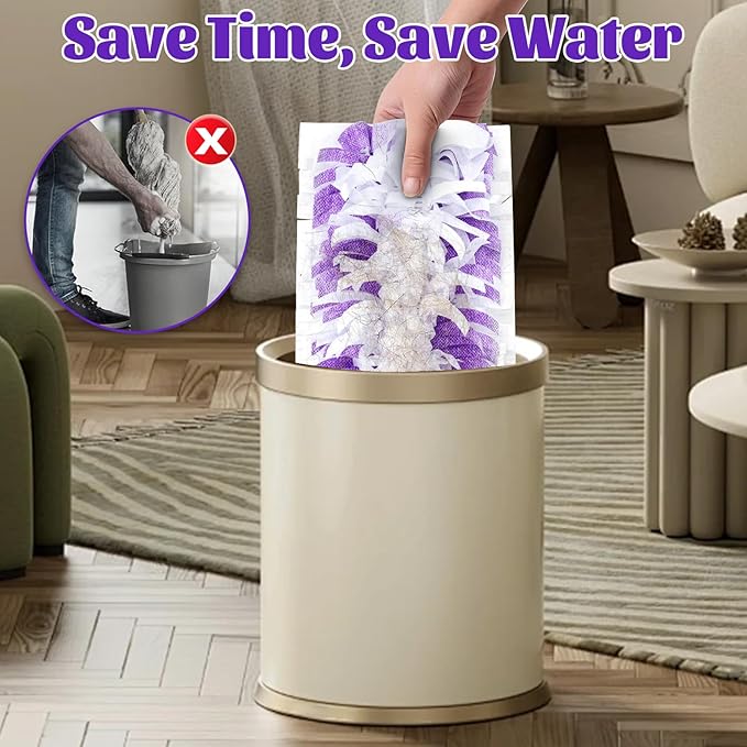 60 Pack Disposable Pads Compatible with Swiffer Power Mop Pads Replacement for Swiffer Power Mop Refills, Multi-Surface &Wood Floor Cleaning