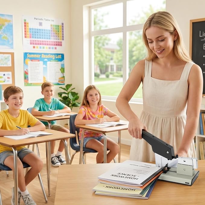 Heavy Duty Stapler,30-210 Sheet Capacity Office Stapler,Effortless Desk Stapler with 4000 Heavy Duty Staples,Professional Staple Remover Included