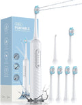 Electric Toothbrush with Water Flosser - 2 in 1 Teeth Cleaning Kit, Electric Toothbrush and flosser Combo with 3 Cleaning Modes, Portable Water flosser Design for Home & Travel (White)