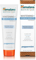 Himalaya Botanique Whitening+ Hydroxyapatite Toothpaste, Peppermint, 4 oz | Nano Hydroxyapatite Toothpaste, Support Enamel Strength & Integrity,Great for Sensitive Teeth, Fluoride Free,SLS Free & Vegan