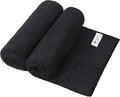 Orighty Salon Towels, Microfiber Hair Salon Towel 16 x 29 Inch, Super Soft and Absorbent Black Towels for Salon, Hand, Gym, Bath, Spa and Home Hair Care, Not Bleach Proof, 2 Pack