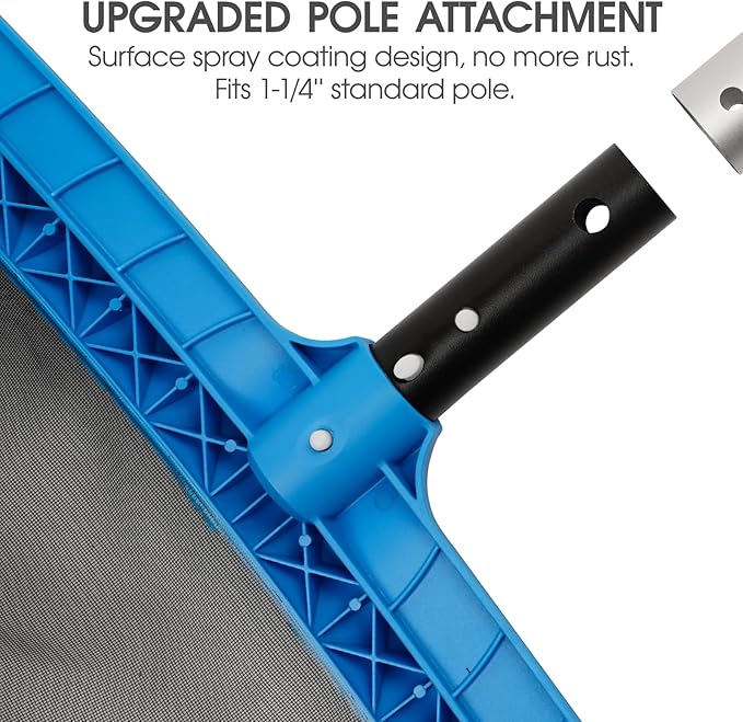 TidyMister Pool Skimmer Net with Self-Repair Fine Nylon Mesh Bag, Pool Leaf Rake for Above Ground Pools & In-ground Pools, Pool Nets for Cleaning - Original Series(No Pole)