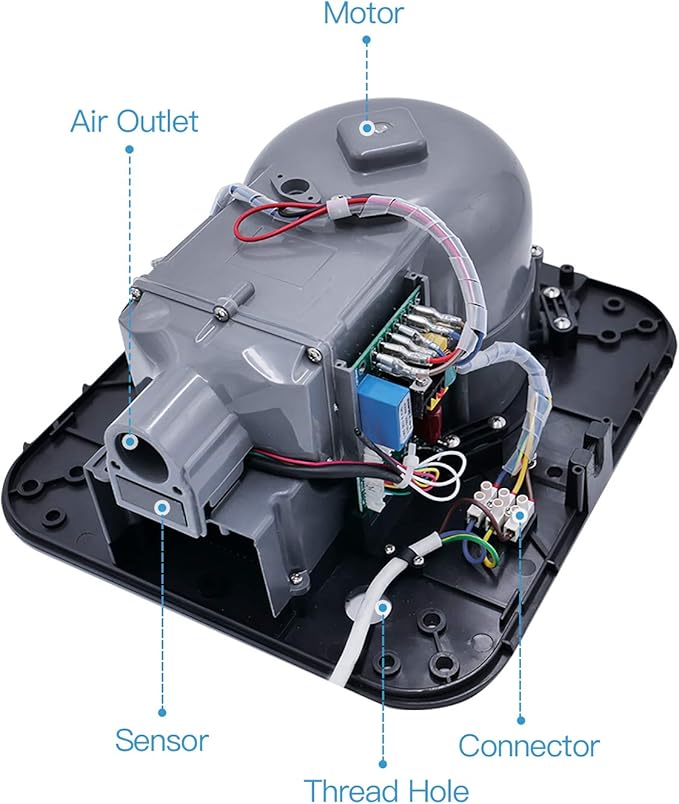 AIKE Heavy Duty Jet Cube High Speed Hand Dryer For Bathroom 110V 1400W, Model AK2800C Brushed Stainless Steel Cover