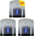 Hand Dryers for Bathrooms Wall Mount 3 Pack Efficient Warm Cold Wind Blower Quick Drying for Commercial Industry Restrooms