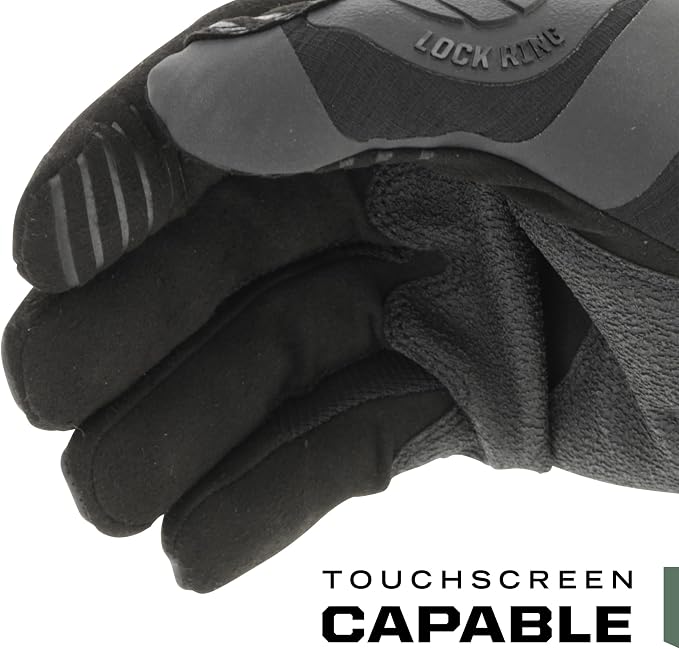 Mechanix Wear: M-Pact Covert Tactical Gloves with Secure Fit, Touchscreen Capable Safety Gloves for Men, Work Gloves with Impact Protection and Vibration Absorption (Black, Medium)