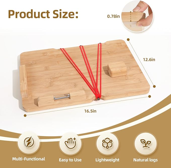One-Handed Cutting Board, Adaptive Cutting Board for Disabled &Stroke Patients & Handicapped People, Handicap Kitchen Chopping Boards with Peeler& Steel Spikes &Bread Stops