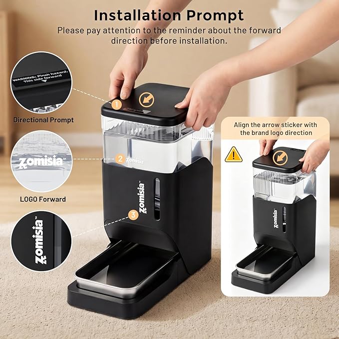 ZOMISIA Automatic Dog Water Dispenser 8L with Stainless Steel Bowl, Gravity Large Capacity Water Bowl for Dogs, 2 Gallon Pet Waterer 100% BPA Free, White