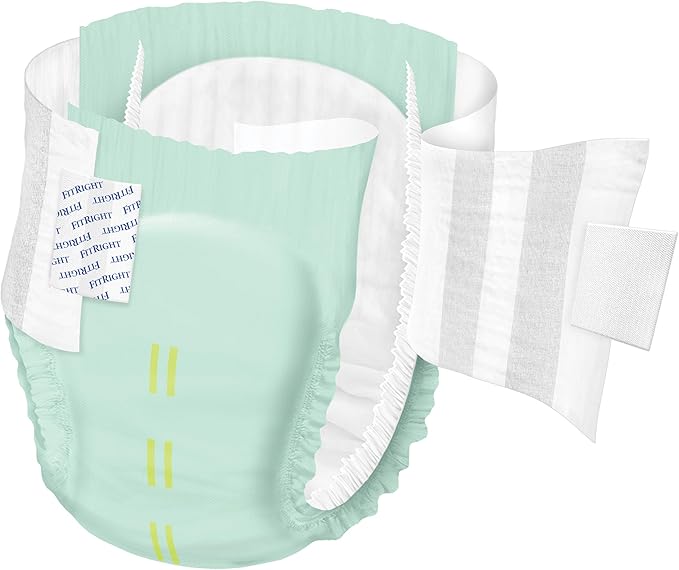 FitRight Stretch Adult Incontinence Briefs with Tabs, Ultra Absorbent, Size 2, 51" to 70", 20 Count