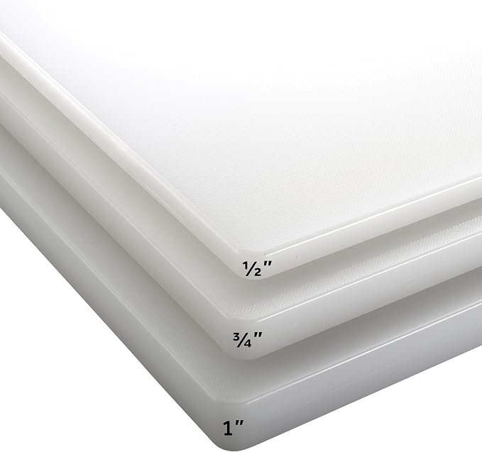 Winco 18" x 30" White Commercial Cutting Board (Set of 6) | Dishwasher safe, Stain resistant, Minimizes dulling, HACCP approved, Great for Charcuterie, Appetizers and Buffet Displays