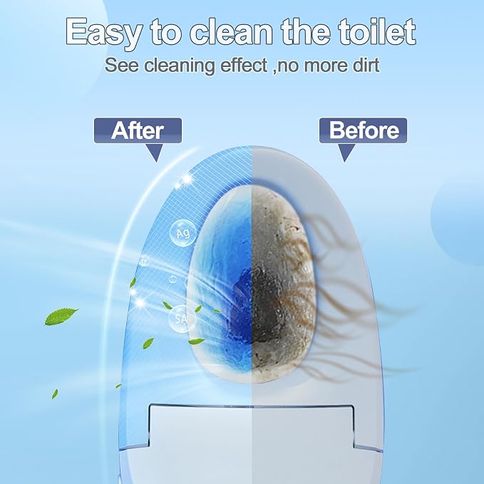 KIISIISO Automatic Toilet Bowl Cleaner Tablets Blue 72 Pack, Drop-In Tank Cleaner for Bathroom, Prevent Stains & Deodorize, Septic Safe, Long-Lasting Cleaning Tabs - Fresh Scent