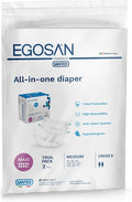 EGOSAN Maxi Incontinence Adult Diaper Brief Maximum Absorbency and Adjustable Tabs for Men and Women (Diapers, 2 Count (Medium Sample))