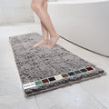 Muddy Mat® | Chenille Bathroom Rugs Quick Dry Microfiber Mats Non Slip Washable, Extra Thick, Soft and Highly Absorbent Bath Mats for Bathroom, Kitchen, and Shower Floor - Grey 24"x59"