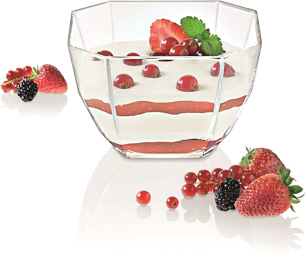 Barski - European Glass - Deep -Octagon Serving Bowl - Salad bowl - Mixing Bowl - 8.5" D - 110 oz. - Made in Europe