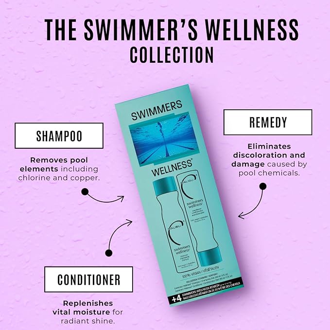 Malibu C Swimmers Wellness Remedy - Restoring & Hydrating Hair Care with Vitamin C Complex - Protects Hair Discoloration from Chlorine and Pool Elements (1 Packet)