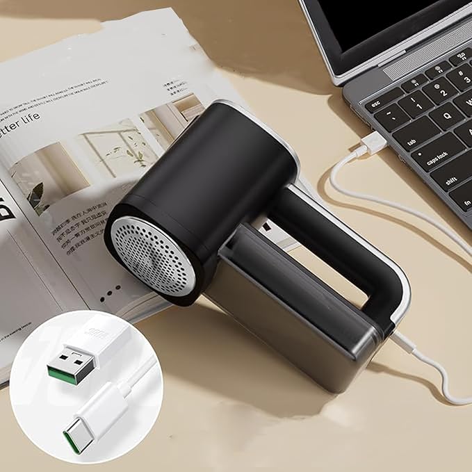 Rechargeable Fabric Shaver 90000RPM High-Speed Electric Lint Remover with LED Light, Digital Display, 2000mAh Battery, Adjustable 3-Speed, 6-Leaf Blade for Clothes, Sweaters