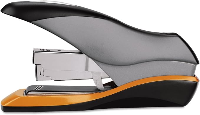 Swingline Stapler, 70 Sheet Capacity, Optima 70, Jam Free, Reduced Effort, Soft Grip, Metal, Silver/Black/Orange (87875)