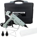 IDL Packaging GG-300 Industrial 300W Hot Glue Gun with 10 pcs Glue Sticks - 1/2" x 10" Full-Size Glue Sticks - Hot Glue Gun Kit for Variety of Surfaces: Foam, Vinyl, Leather, or Upholstery