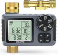 Water Timer for Garden Hose with 100% Brass Pipe, Programmable Sprinkler Controller for Garden Faucet with Auto/Manual/Rain Delay Mode, Irrigation Timers for Lawn, Yard, Outdoor Plants