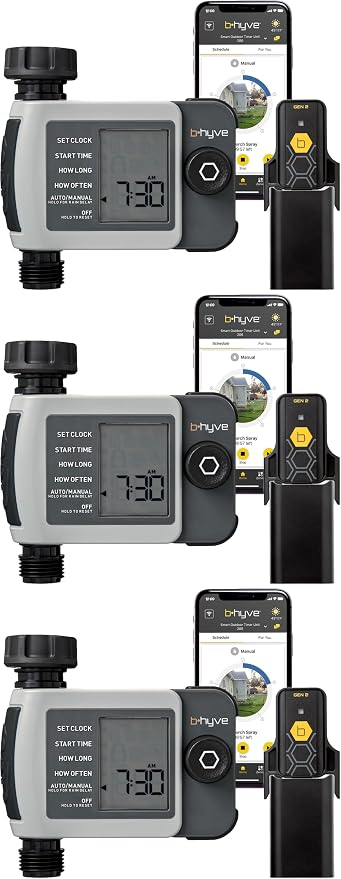Orbit 24516 B-hyve XD Smart Hose Watering Timer with Wi-Fi Hub, 1-Port (Pack of 3)