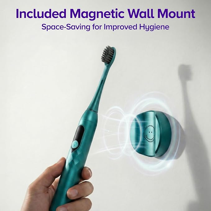 Burst Pro 2.0 Sonic Toothbrush for Adults (Marine Teal) | Soft Bristles | Electric Toothbrush with Smart Pressure Sensor | 5 Modes/Refined Scoring System | USB-C Charging | Magnetic Wall Mount