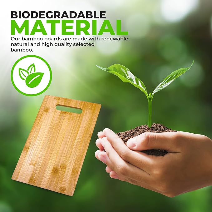 Bulk Plain Bamboo Cutting Board (Set of 24) | For Customized, Personalized Engraving Purpose | Wholesale Premium Blank Bamboo Board (Rectangular 12" X 9")