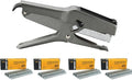 Stanley Bostitch B8 Heavy Duty Plier Stapler (Gray) with 4 Boxes of 1/4" Staples