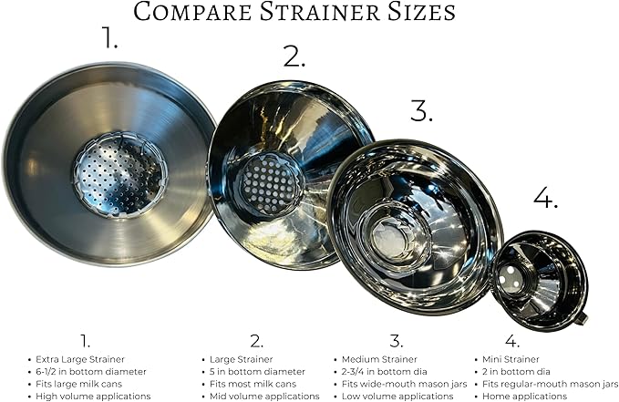 SS Strainers (New Improved Large, Strainer/Filter Combo)