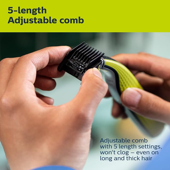 Bundle of Philips Norelco OneBlade 360 Face & Body Hybrid Electric Trimmer and Shaver, QP2834/70 + Philips Norelco Genuine OneBlade 360 Blade Replacement Blades, 2 Count, QP420/80