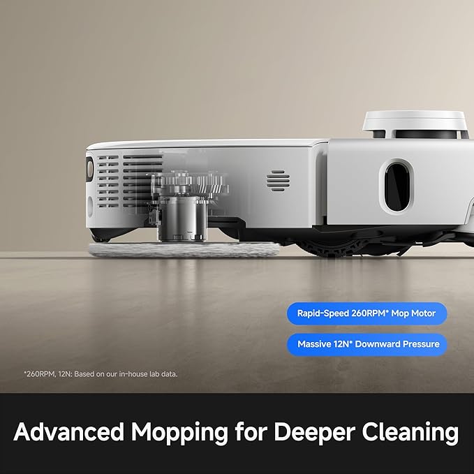 Mova P70 Pro Ultra Robot Vacuum and Mop, 30,000Pa Suction, 212℉ Hot Water Mop Self-Cleaning & 1-Hour Fast Drying, Corner-to-Edge Deep Cleaning, Auto-Empty Dock, AI Object Recognition, White