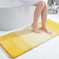 OLANLY Bathroom Runner Rugs Mat 47x24, Extra Soft Absorbent Microfiber Bath Rugs, Rubber Backing, Quick Dry, Washable Long Bath Mats for Bathroom Floor, Tub and Shower, Home Decor Accessories, Yellow