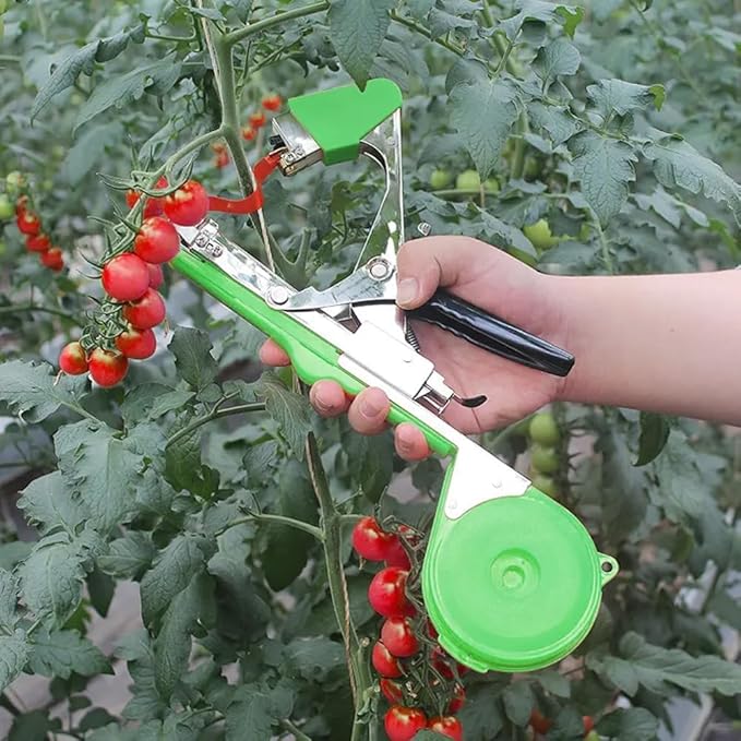 Miyake Plant Tying Machine, Garden Tape Tool for Vine Tying | Tie Up Vine Tomatoes Grapes Cucumbers Flowers, 30 Rolls Tape & 10000 Staples, Replacement Blade
