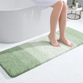 OLANLY Bathroom Runner Rugs Mat 47x17, Extra Soft Absorbent Microfiber Bath Rugs, Rubber Backing, Quick Dry, Washable Long Bath Mats for Bathroom, Tub and Shower, Home Decor Accessories, Sage Green