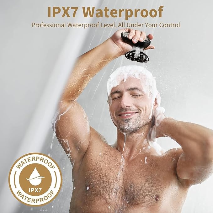 SHPAVVER Head Shavers for Bald Men: 5-in-1 Upgraded Electric Razor - IPX7 Waterproof Shaving Grooming Kit for Balder - Turbo Speed & Precision Blades Valentine's Day (Ink Black)