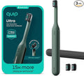 Quip Ultra Next Generation Smart Sonic Toothbrush - Timed Electric Toothbrush for Adults - Replaceable Brush Head, Soft Bristles, Silicone Handle, 30-Day Battery Life, Travel Case - Moss Green