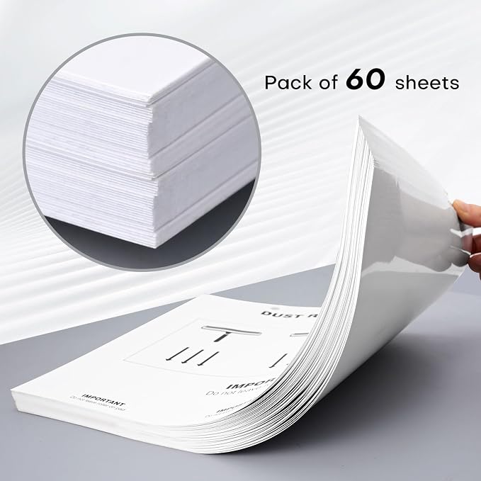 NEWISHTOOL Cleanroom Dust Removal Pad Sticky Paper, Self-Sticky Paper Sheet Adhesive Dust Collection Clean Pad for Cleaning Dust/Dirt/Lint, Sponge/Silicone/Anti-Static Roller Cleaning Mats (2)