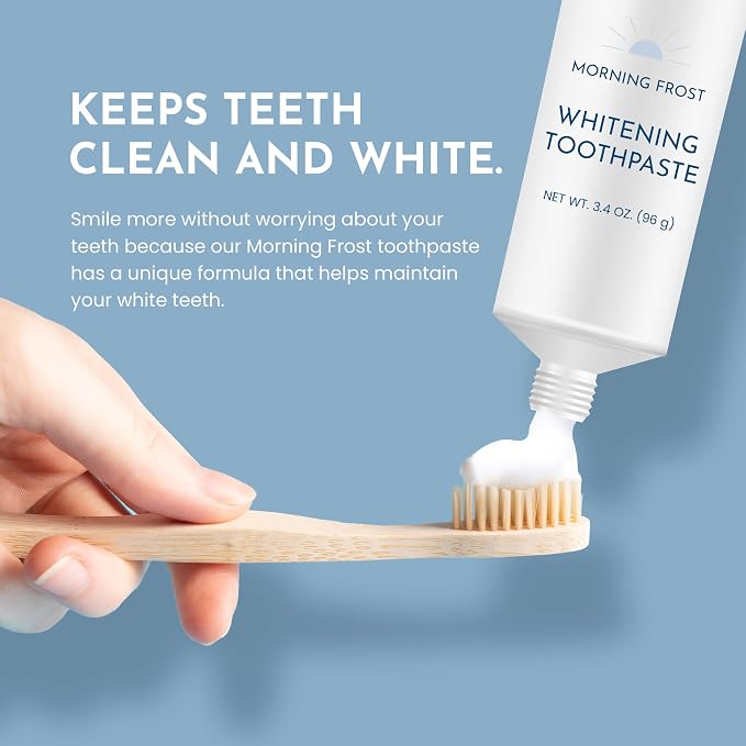 SNOW Nano-Hydroxyapatite Whitening Toothpaste - Oral Care with Kaolin & Hydroxyapatite - Non-GMO & Enamel Safe Teeth Whitening Toothpaste - Mint Flavor (Morning Frost, 3 Pack)