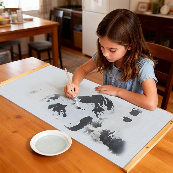 Magic Canvas Paint with Water,Includes 2 Interchangeable Canvas Restore to Original State After Drying, Reusable,No Need to Worry About Paint Splattering During The Painting Process.(19.68 * 47.24in)
