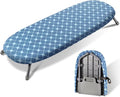 SheeChung Small Ironing Board 12"x32",Foldable Tabletop Ironing Board | Cotton Cover and Heat Resistant Pad,Portable, Non-Slip Feet,Compact,Space Saving,Fits for Home Laundry Sewing Room Dorm