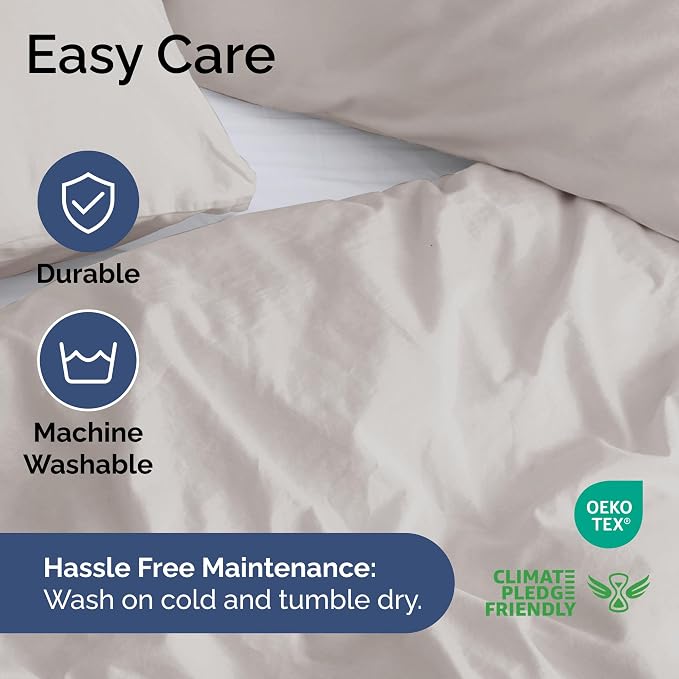 Duvet Cover Full Size Set - Extra Soft Full Duvet Cover 80" x 90" with 2 Pillow Shams for Women, Men, Kids & Teens - Hotel Luxury, Easy-Care w/ Zipper Closures & Ties - Comfy & Breathable (Light Grey)