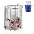 1 Pcs 1/4″ Mesh 2 Gallon Dip and Drain Stainless Steel Part Cleaning Strainer Basket for Buckets Swing Handle for Mechanics Auto Parts Washing Garage Shop & Home Workshop, Bucket Not Included